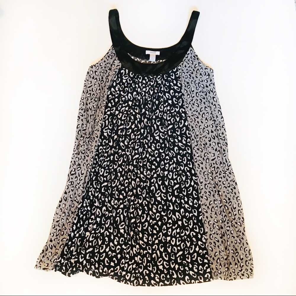 Alfani Intimates leopard print black tank gown XXL